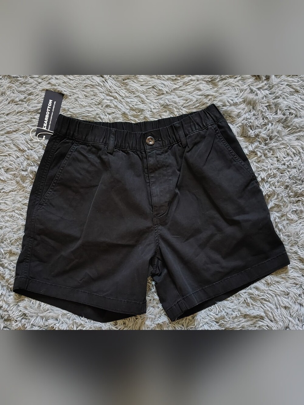Bearbottom Black Out Stretch Men's Black Shorts Size M - 5.5" NWT